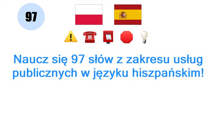 Naucz się 97 słów z zakresu usług publicznych w języku hiszpańskim!